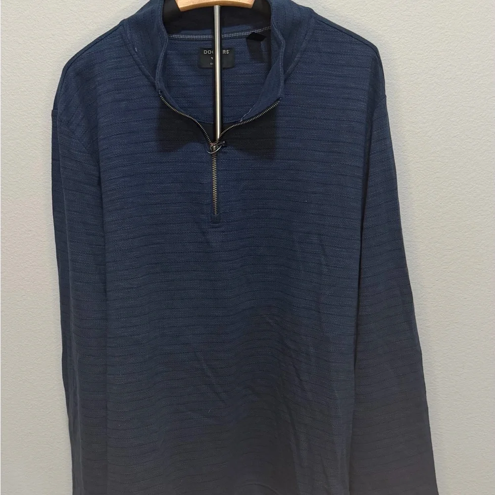 🔥SALE🔥 Dockers Men's Dark Blue Zip-Up Sweatshirt